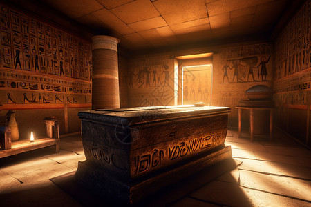 古埃及石棺展览图片