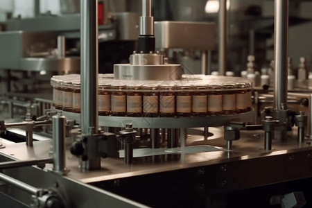啤酒制造工厂包装机的图片设计图片