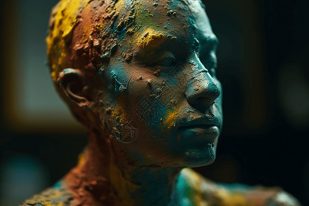 色彩理论的3D艺术泥塑高清图片