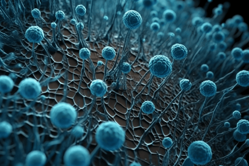 人体细胞结构的微观视图图片