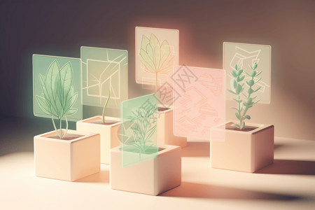 植物生命3D概念图图片