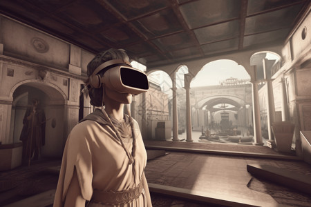 罗马的历史中心通过VR技术模拟体验不同的时间段概念图设计图片