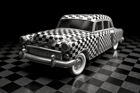 老式汽车的粘土创意艺术模型图片