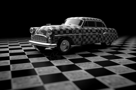老式汽车的粘土模型图片