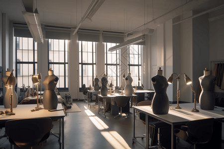 男式时装时装设计工作室3D概念图设计图片