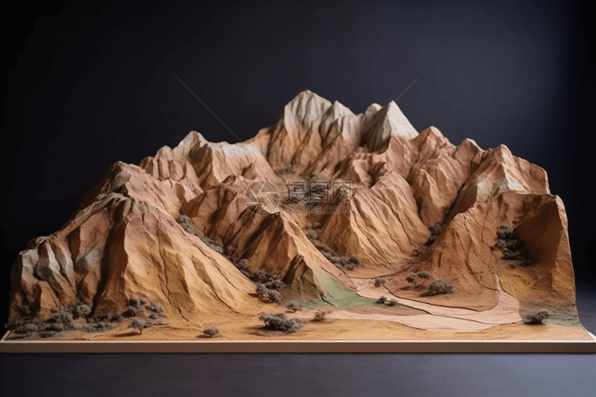 山脉的3D模型图片