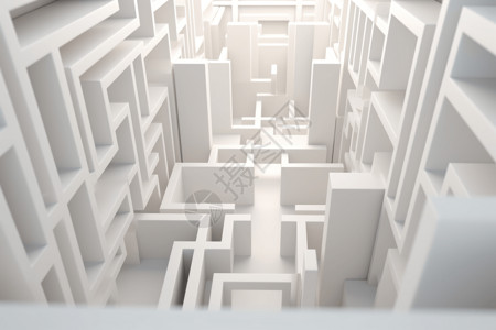 极简主义迷宫概念图背景图片