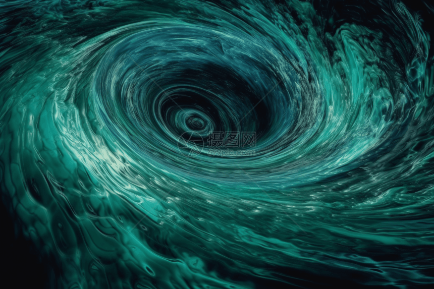 抽象蓝绿色漩涡创意背景图片
