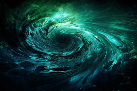 抽象蓝绿色漩涡艺术背景图片