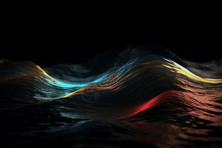 流动玻璃色波艺术背景背景图片