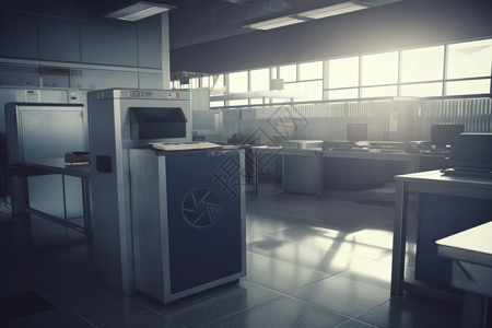 机场办公机场安检现场设计图片