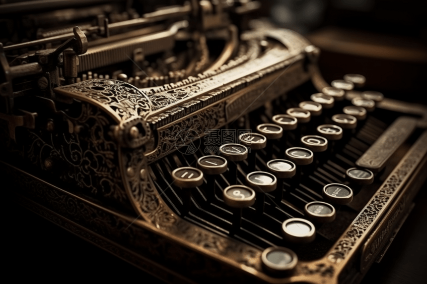 经典打字机的复杂的设计图片
