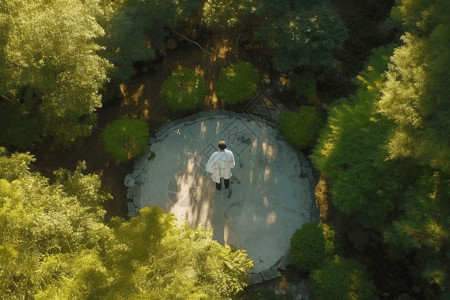 气功练习锻炼身体的人背景