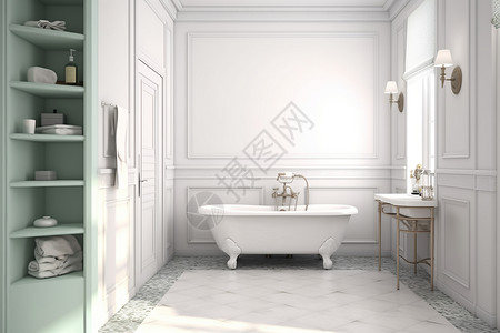 现代家居浴室设计背景图片