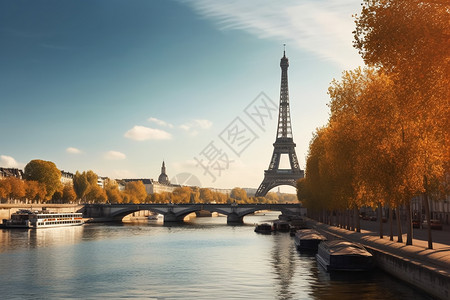 巴黎城市景观风景图片