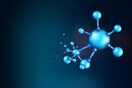 原子模型分子结构图插画