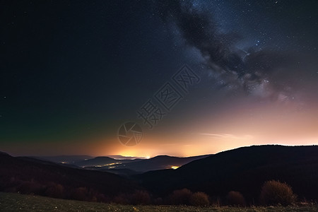 夜晚的星空背景图片