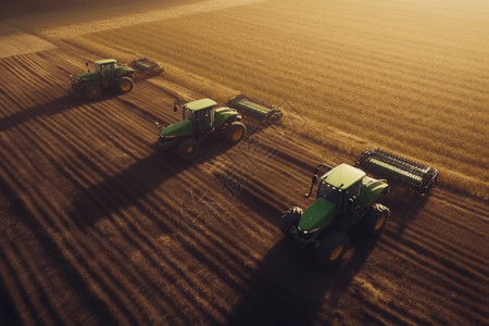 麦草农用机械自主农业设计图片