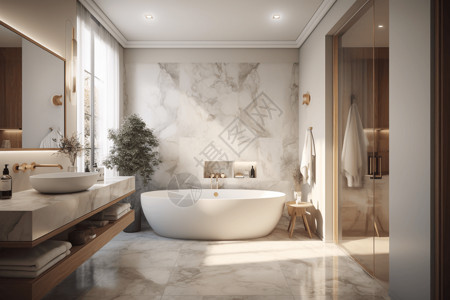 现代极简浴室高清图片