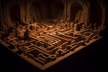 在迷宫里探险背景图片