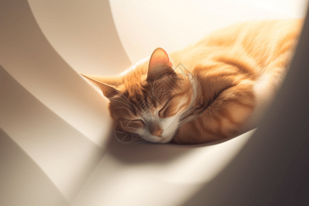 橘猫在睡觉背景图片