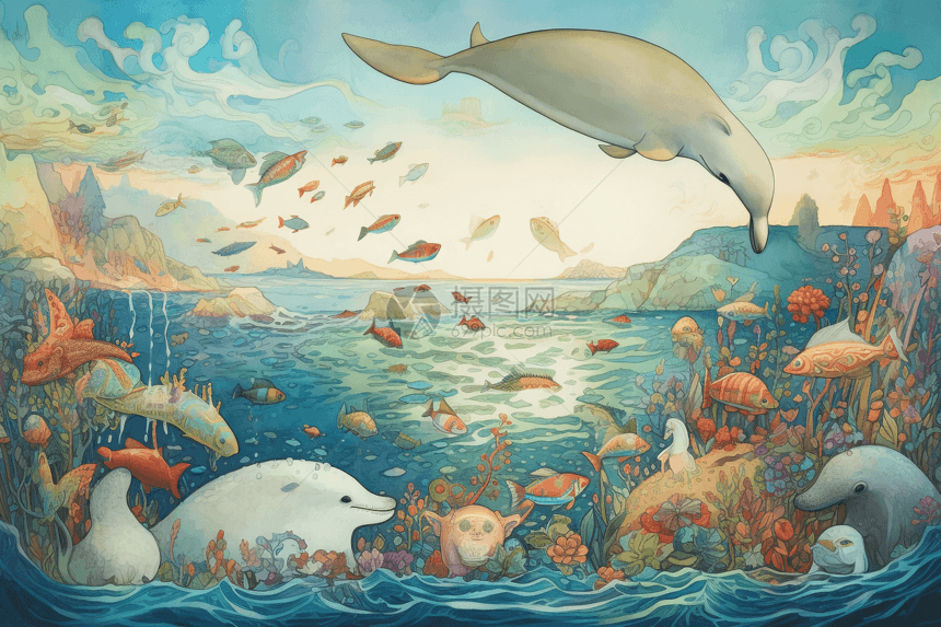 白鲸和海獭图片