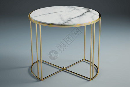 金色框架的大理石桌高清图片