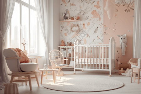 苗圃壁纸苗圃与婴儿床背景
