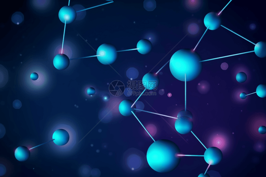 抽象分子结构图片