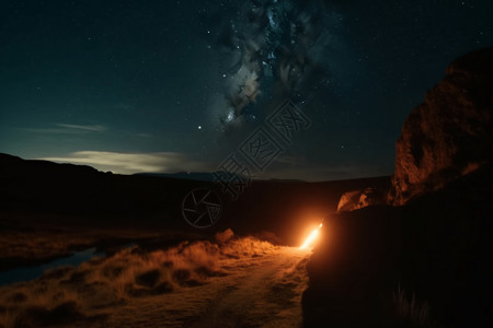 坠落流星光效流星在大气层中坠落背景