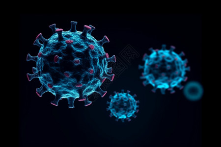 3D病毒细胞场景背景图片