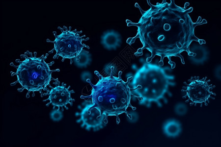 病毒细胞场景背景图片