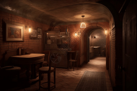 真人密室一个神秘的房间背景