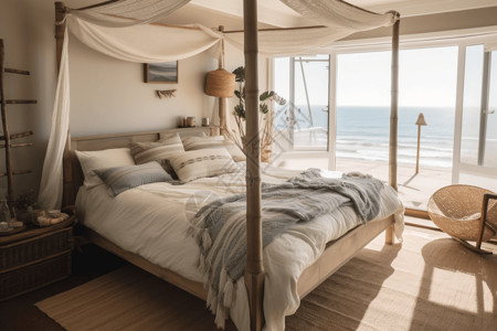 海滩卧室图片