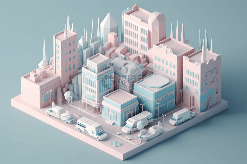 城市背景模型图片