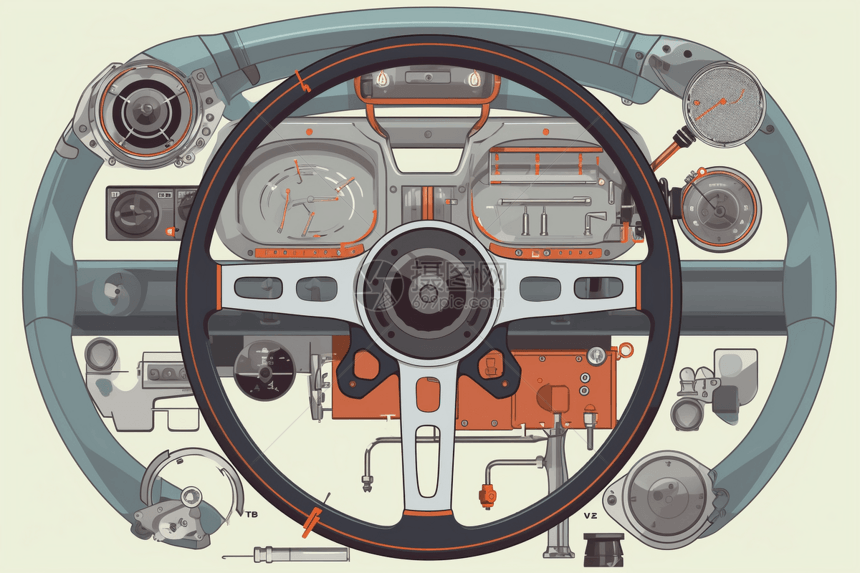 汽车方向盘图片