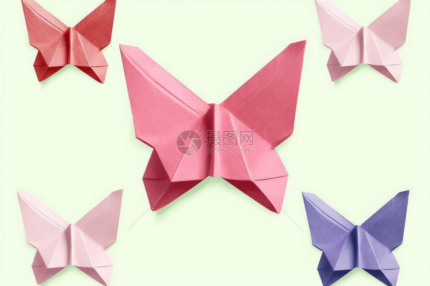 再生纸折纸蝴蝶图片