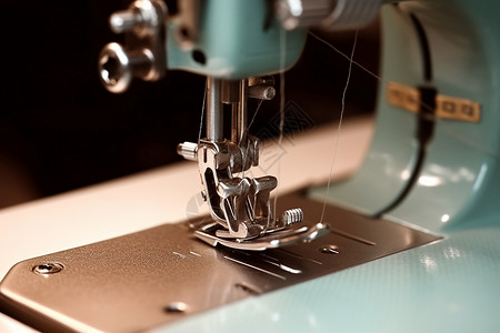 缝纫机上的缝纫材料图片