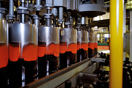 润滑油生产机械流水线高清图片