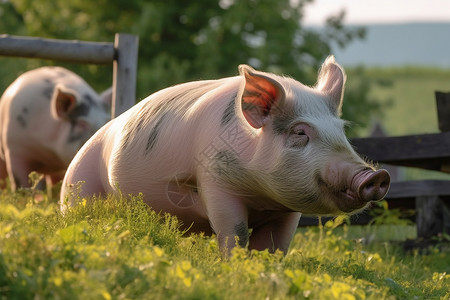 散养猪散养健康养殖背景
