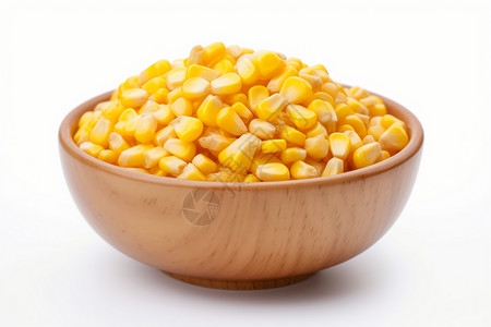 一碗金黄的玉米粒背景图片