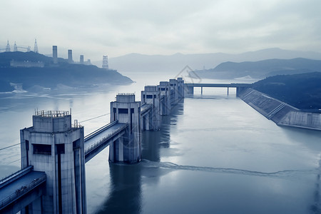 水利大坝水电站大坝高清图片