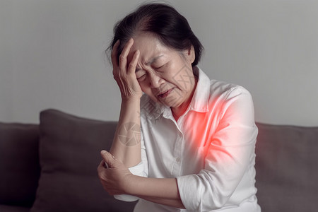 中老年女人身患慢性病的中老年女性设计图片