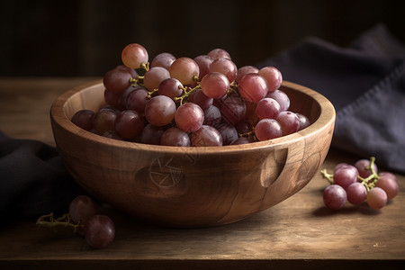 新鲜的葡萄在碗里背景图片