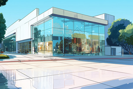 美术馆建筑背景图片