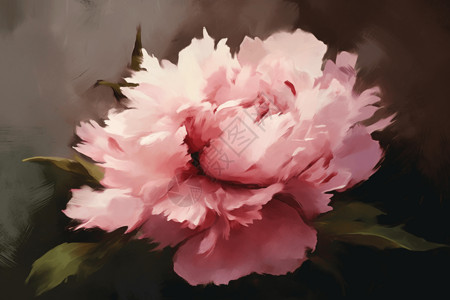 粉红色牡丹绘画背景图片