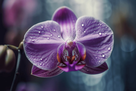 紫色兰花的特写图片