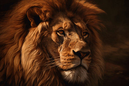 狮子头部肖像背景图片