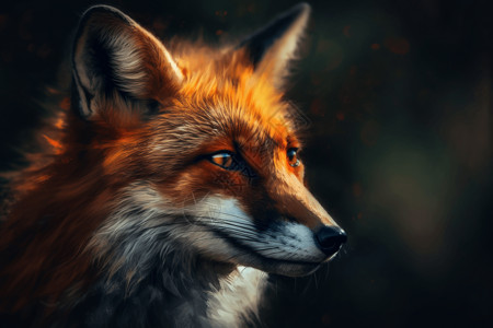 狡猾的狐狸头像背景图片