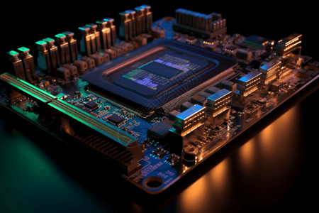 CPU芯片芯片cpu处理器电路高清图片